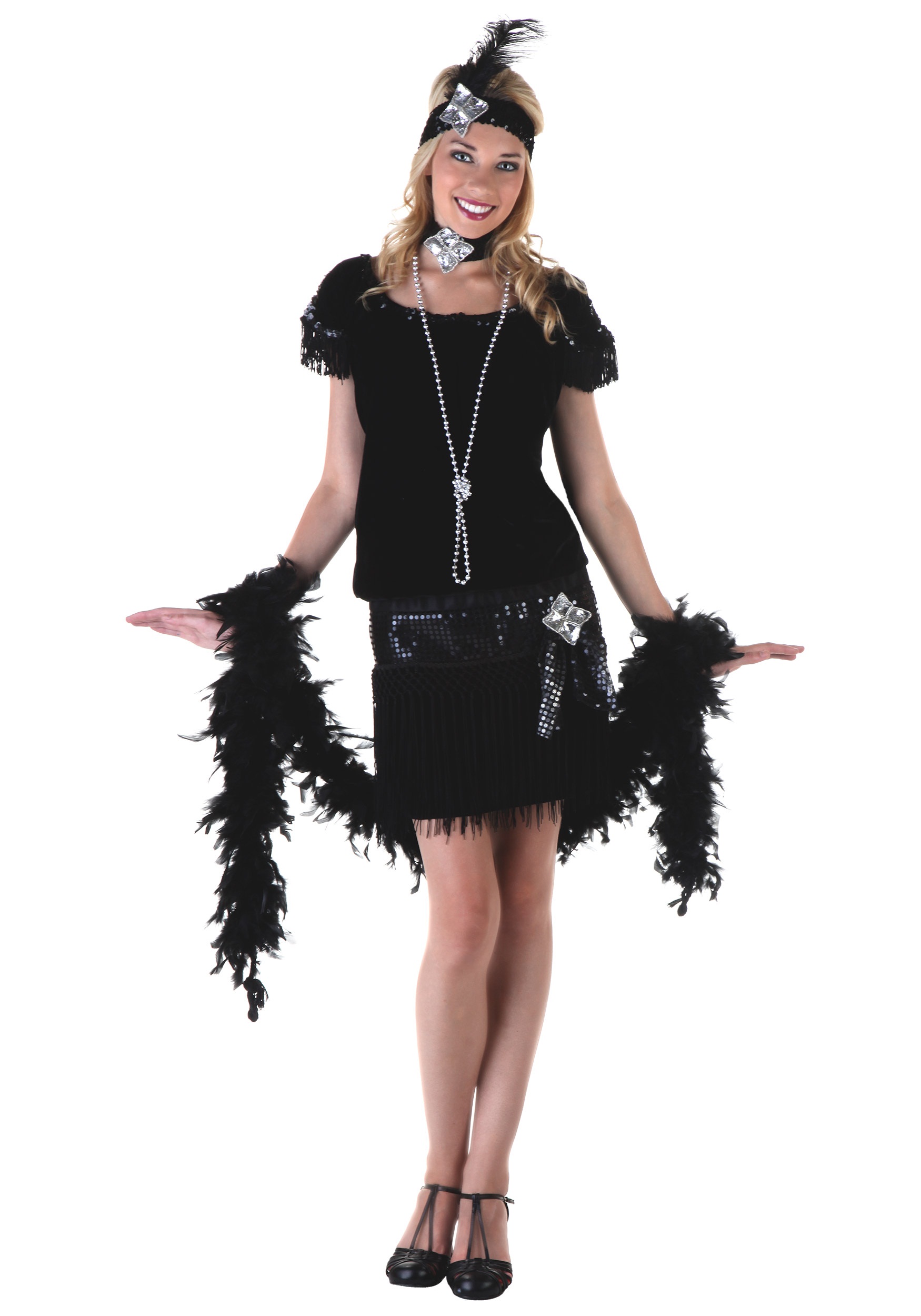 Deluxe Velvet Flapper Costume - Halloween Costume Ideas 2023