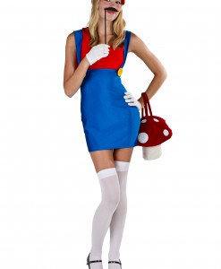 Sexy Red Plumber Costume