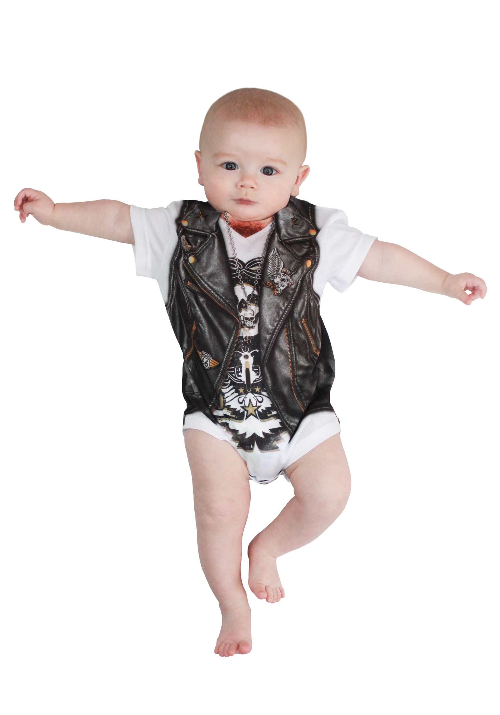 AMMENGBEI Toddler Baby Mesh Tattoo T-Shirt Cool Biker Long Sleeve Tee Halloween Kids Costume 1-7 T