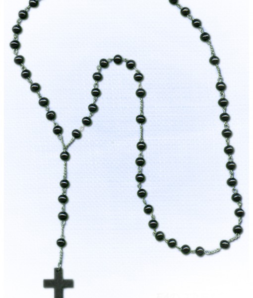Black Rosary Necklace