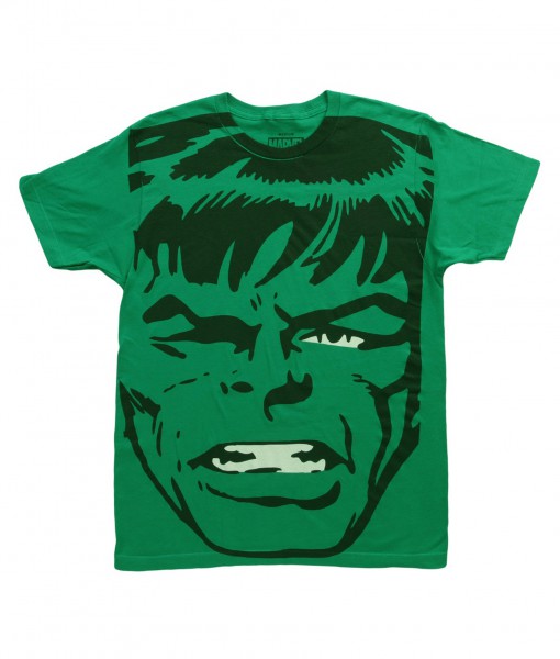 Mens Big Head Incredible Hulk TShirt
