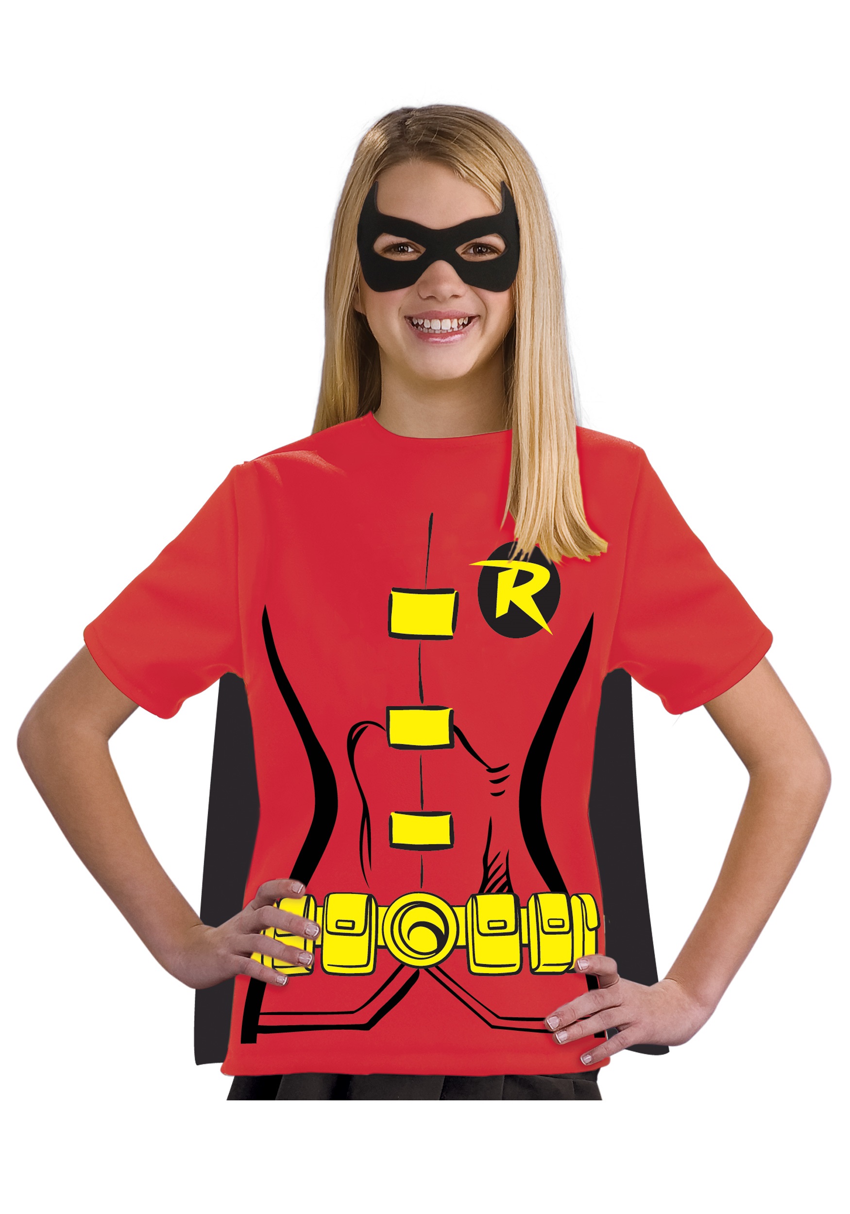 Robin Toddler Kids Child Costume Cape T-Shirt Batman New DC Comics