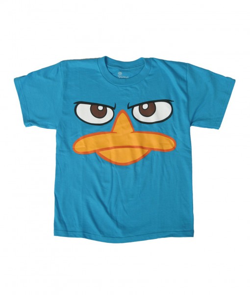 Kids Phineas and Ferb Perry Face Costume T-Shirt