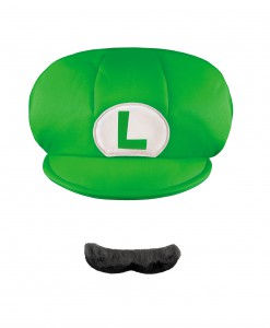 Luigi Child Hat and Mustache