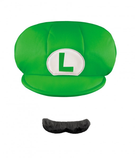 Luigi Child Hat and Mustache