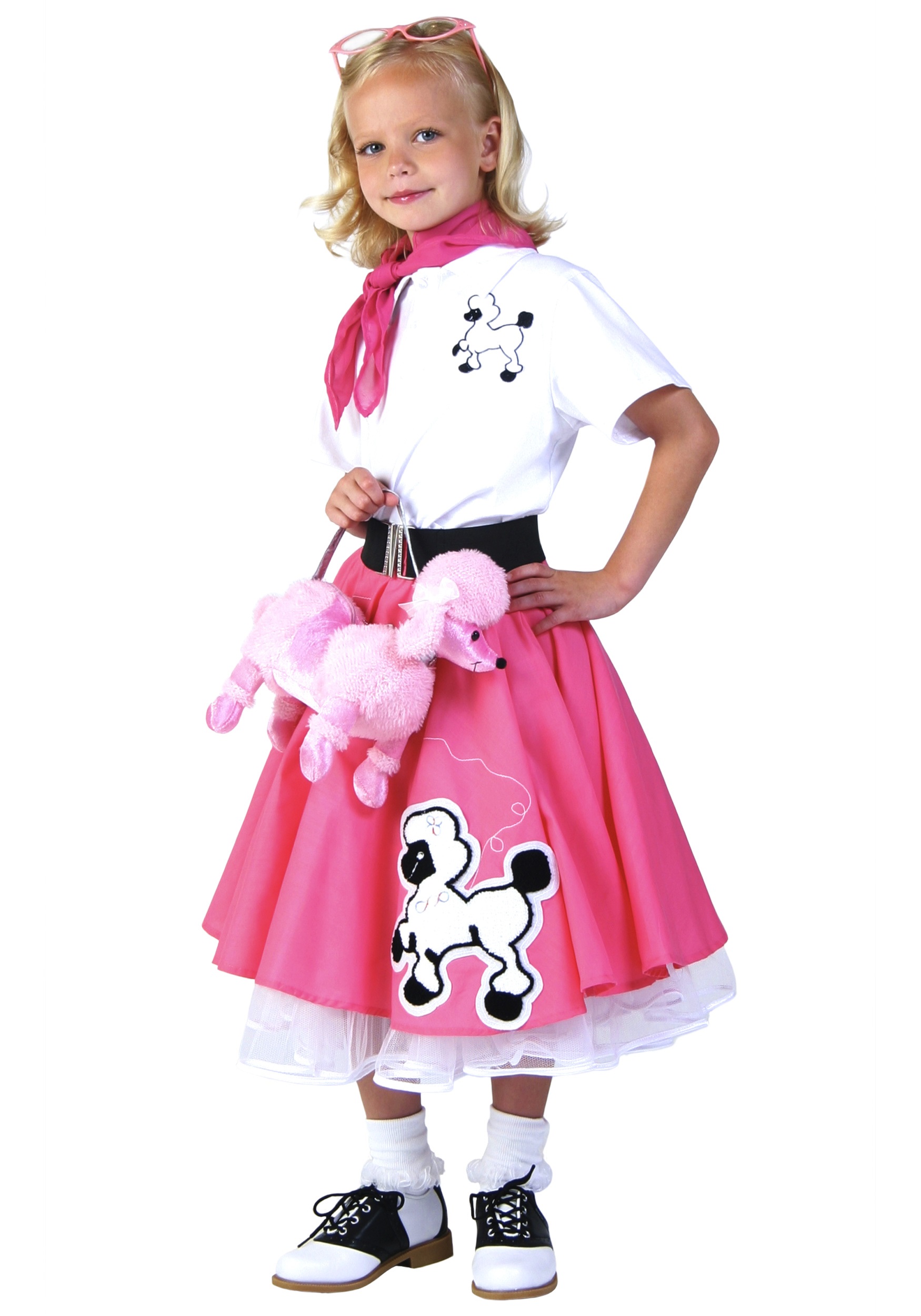 Womens 1950s Poodle Skirt Set with Black Shirt USA Made by Pookey Snoo -  Perfect Outfit for Sock Hop or Halloween costume – Pookey Snoo Poodle Skirts