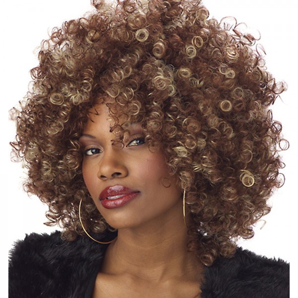 This cool afro wig looks great with a 70s disco costume. 