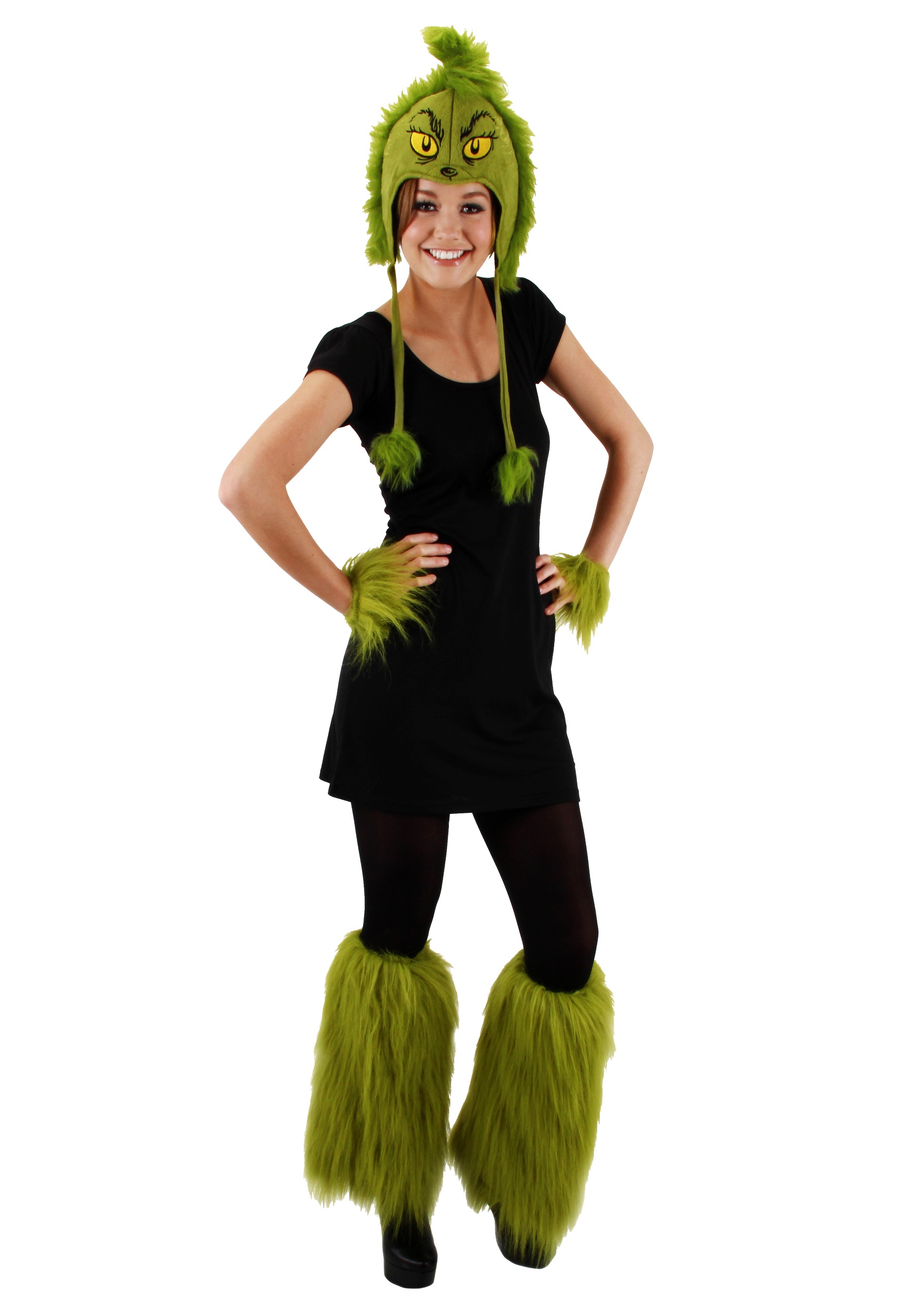 Grinch Fuzzy Leg Warmers - Halloween Costume Ideas 2022.