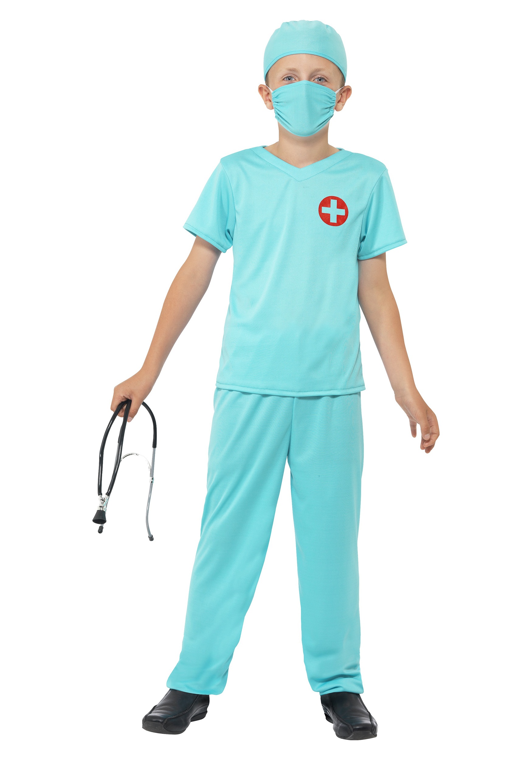 Surgeon Boys Fancy Dress Doctor Uniform Occupations Childrens Kid Costume Outfit