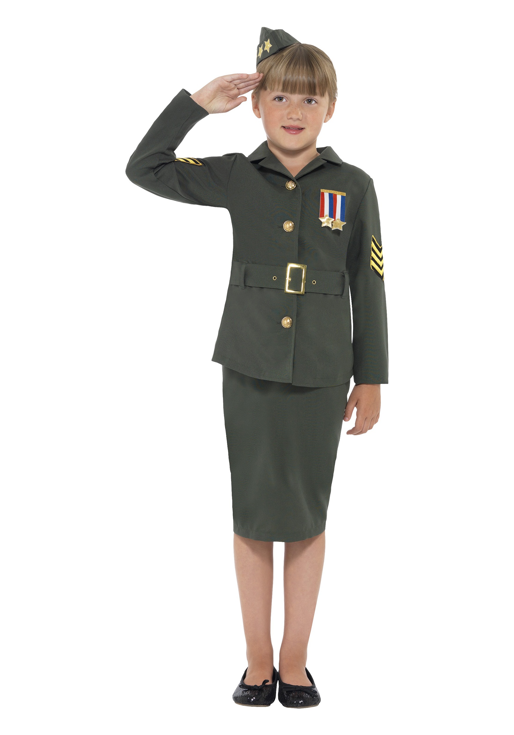 Girls WW2 Army Costume Halloween Costume Ideas 2023   Halloween 20148465 