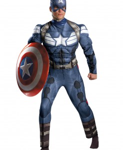Adult Captain America Movie 2 Classic Muscle Costume