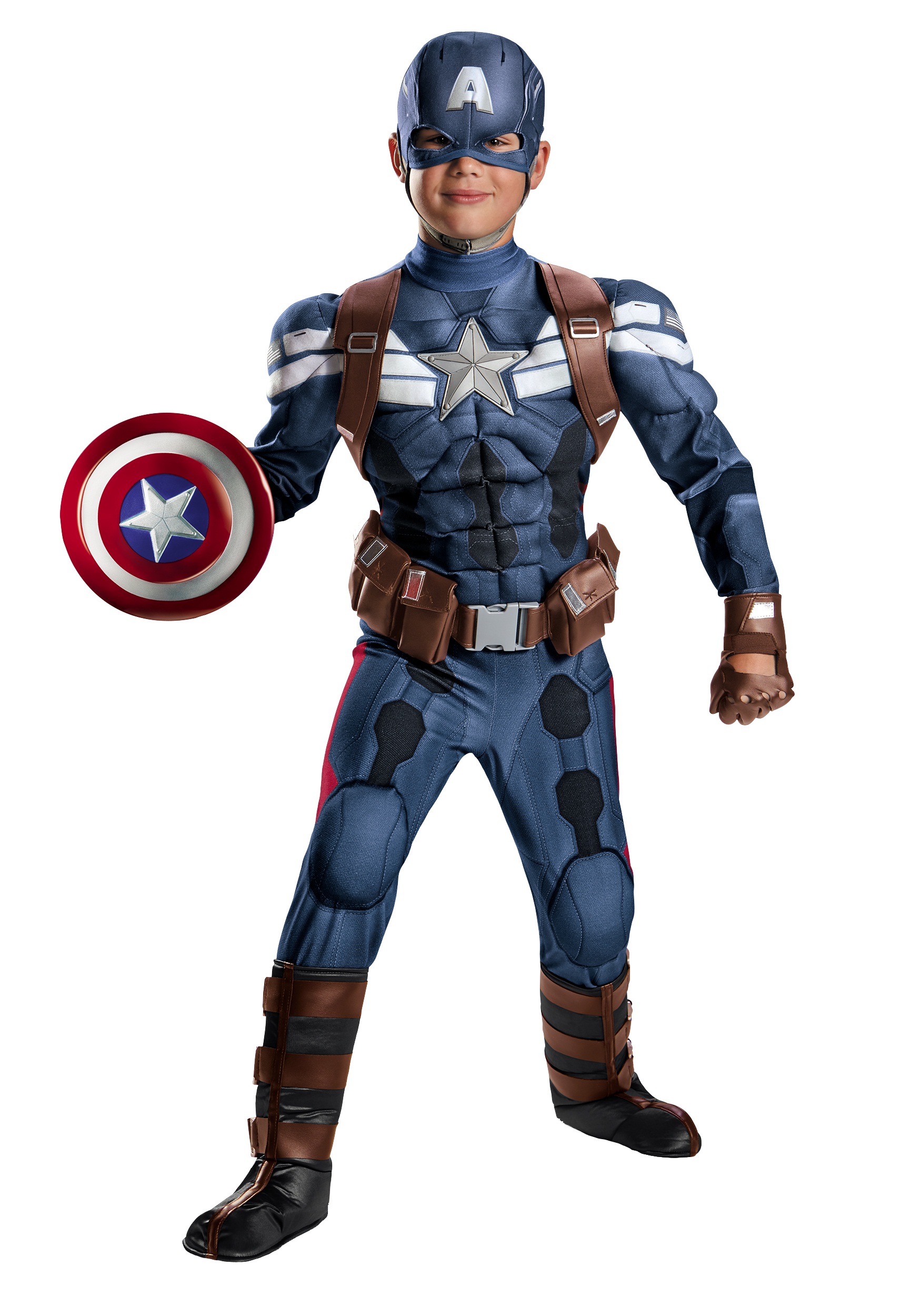 Boys Stealth Captain America Movie 2 Prestige Costume - Halloween