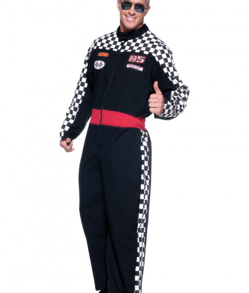 Mens Plus Race Car Driver Costume