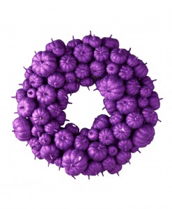 24 Purple Glitter Pumpkin Wreath