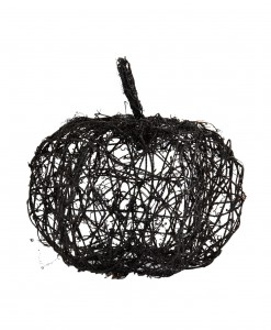 12 Black Wire Glitter Pumpkin