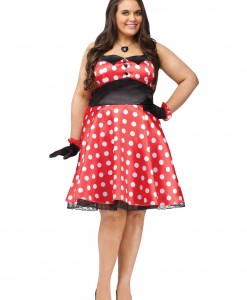 Plus Retro Miss Mouse Costume