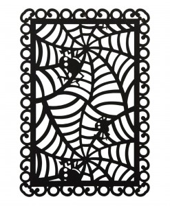 Rectangular Black Spider Web Placemat