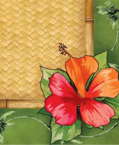 Bamboo Weave Luau Beverage Napkins (16)