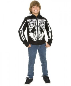 Skeleton Sweatshirt Hoodie Child Costume