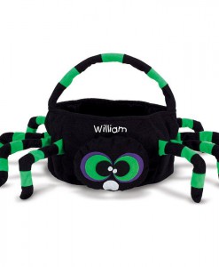 Spider Embroidered Plush Treat Pail