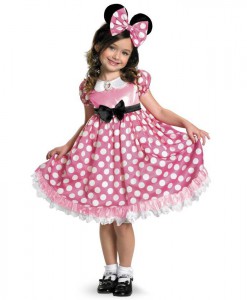 Disney Mickey Mouse Clubhouse Pink Minnie Mouse Glow in the Dark Child Costume