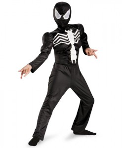 Ultimate Black Suited Spider-Man Muscle Child Costume