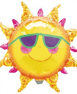 Prismatic Sun Shaped Jumbo Foil Balloon