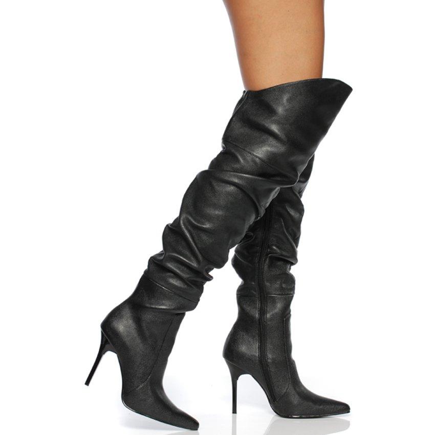 Sexy Black Knee High Boots - Halloween Costume Ideas 2023