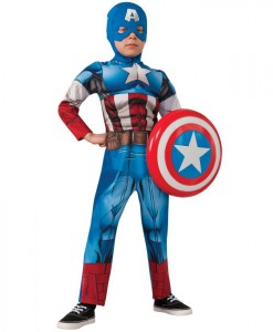 Avengers Assemble Deluxe Captain America Kids Costume