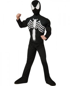 Ultimate Black Spider-Man Muscle Chest Kids Costume