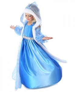 Snow Queen Girls Gown and Cape