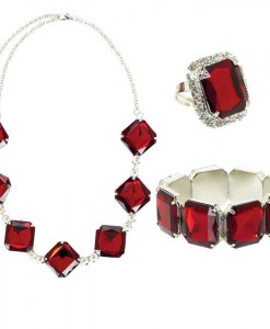 20's Ruby Jewelry Set