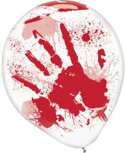 Bloody Printed Latex Balloons (6)