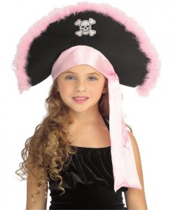 Girls Pirate Hat In Pink Child