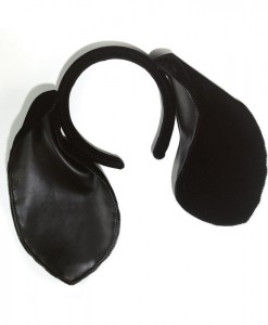 Long Black Puppy Ears Headband
