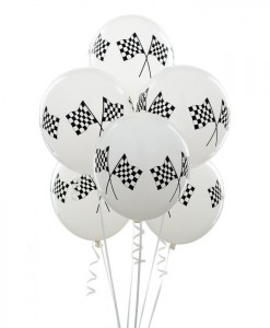 11 Racing Flags Balloons (6 count)
