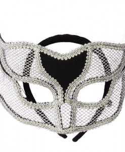 Silver Netted Mask