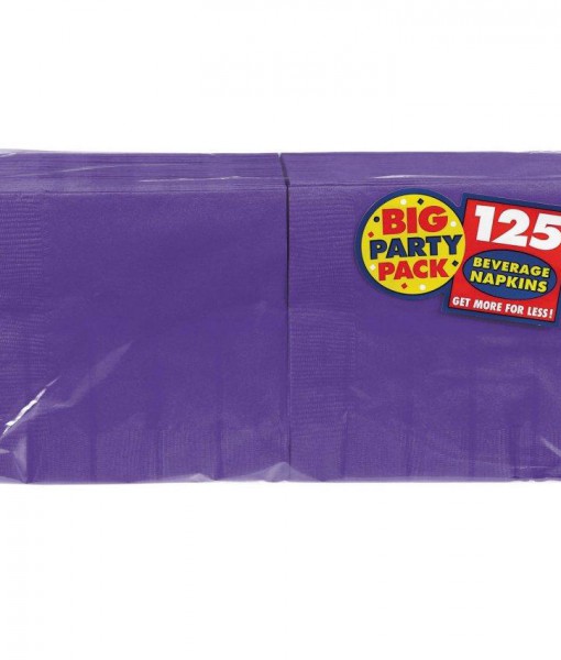 Pack of 125 Lavender Big Party Pack Beverage Napkins Party Supply 