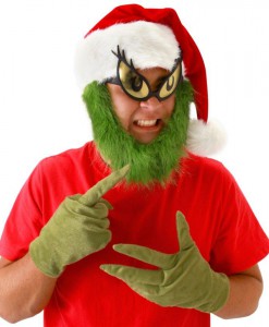 Dr. Seuss Grinch Hat with Beard Adult