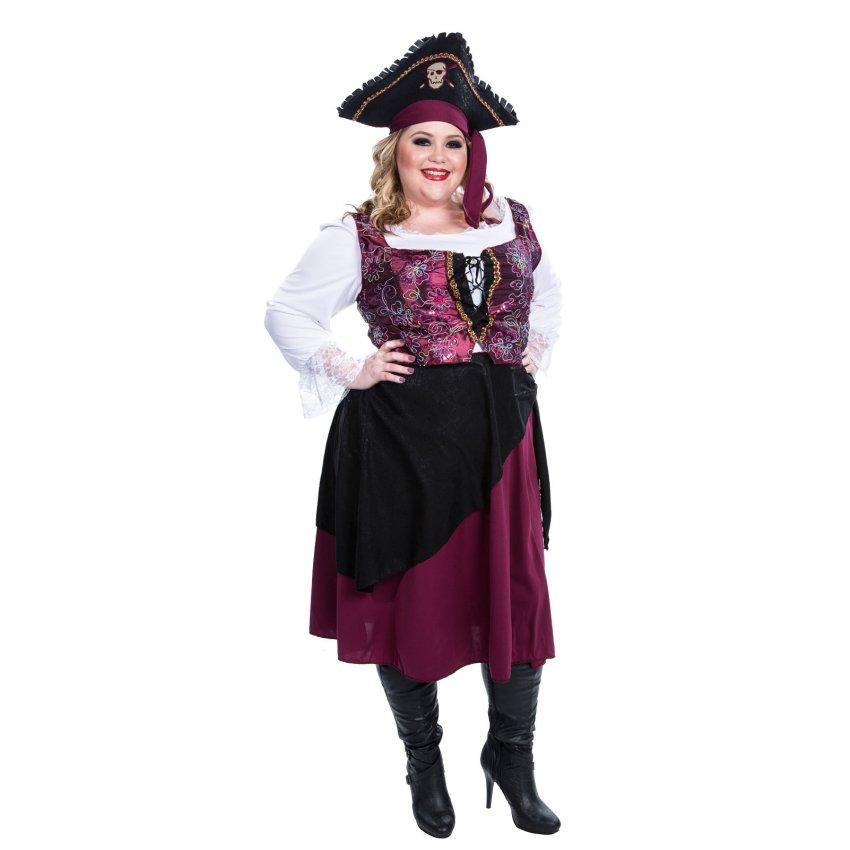Burgundy Pirate Wench Adult Plus Costume Halloween Costume Ideas 2023 9521