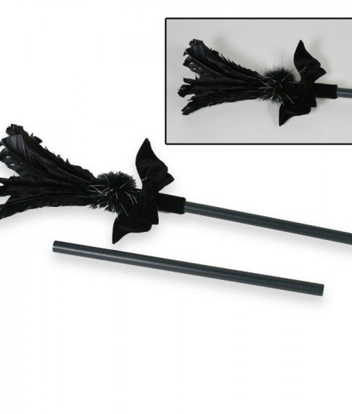 Black Feather Sparkle Broom