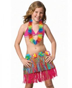 Child Rainbow Hula Skirt
