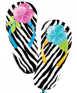 Wild Isle Luau Flip Flop Jumbo Foil Balloon