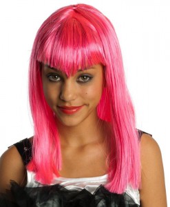 Glitter Vamp Pink Child Wig