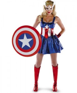 Captain America Sassy Deluxe Adult Costume