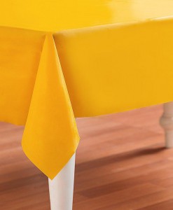 School Bus Yellow (Yellow) Plastic Tablecover