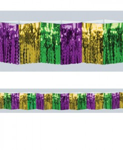 12' Mardi Gras Foil Fringe Drape