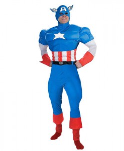 Captain America Deluxe Muscle Teen Costume