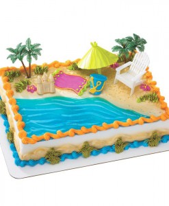 Beach Chair Umbrella Cake Decorations