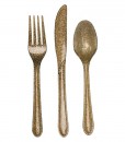 Gold Glitz Prismatic Cutlery (24 count)